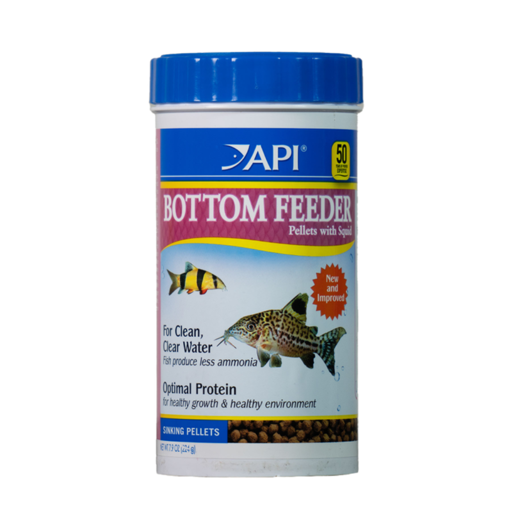 API Bottom Feeder Pellet with Squid 224g Tropical FIsh Food 