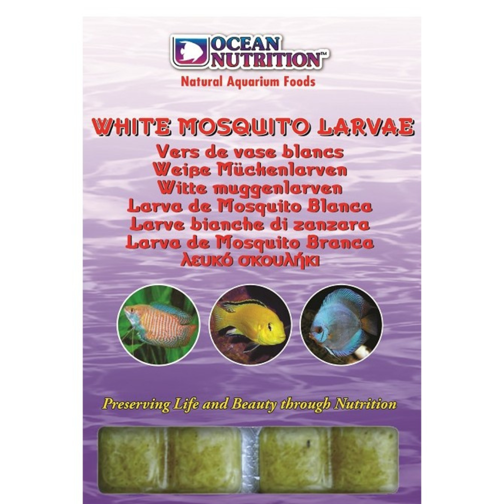 Ocean Nutrition Frozen White Mosquito Larvae Tropical Fish Food