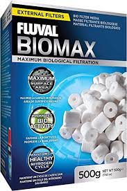 Fluval Biomax filter media with porous, ceramic balls for aquarium filtration