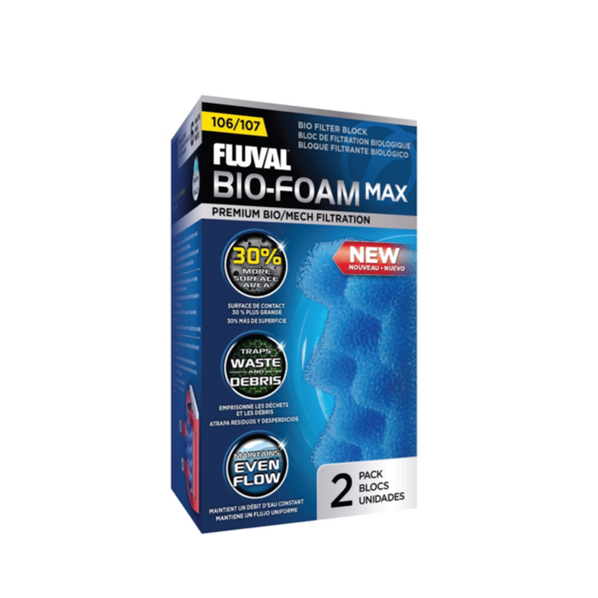 Fluval 106 / 107 Bio Foam Max 2 Pk